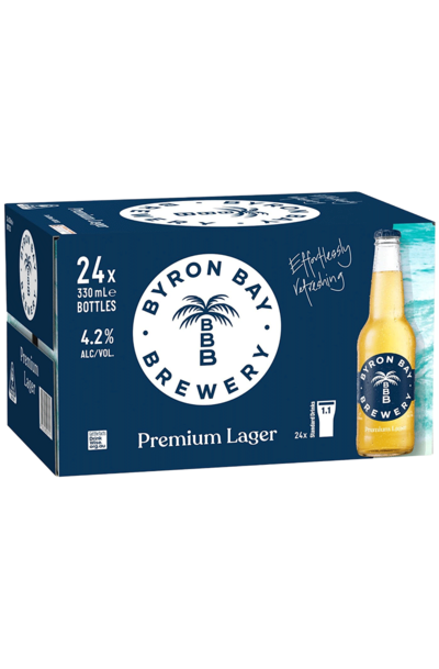 24 x Byron Bay Brewery Premium Lager Bottle