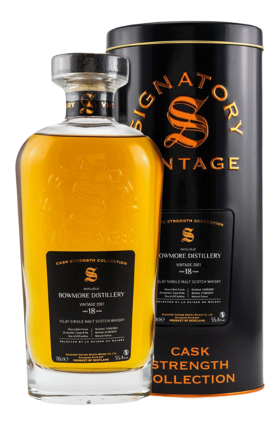 Bowmore 2001 Signatory Vintage The Little Big Book 18 Years Cask Strength 700ml Bottle with Gift Box