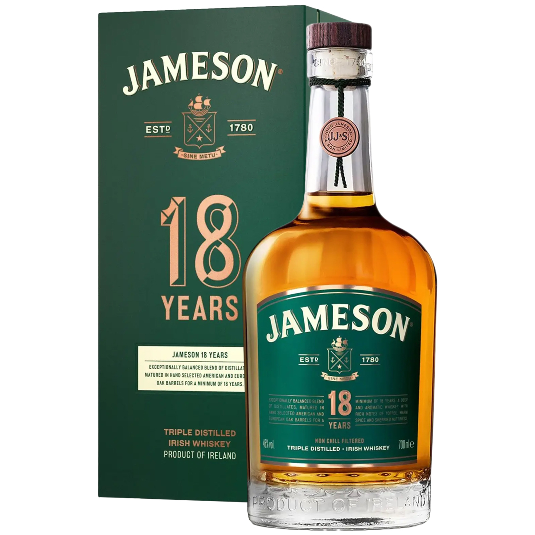 Buy Jameson Irish Whiskey 18 Years 700ml w/Gift Box at the best