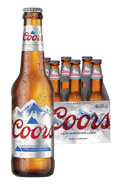 6 x Coors Beer Bottle 330ml