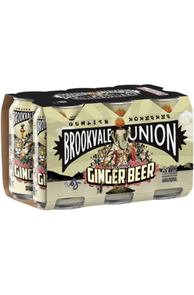 6 x Brookvale Union Alcoholic Ginger Beer Can 330ml