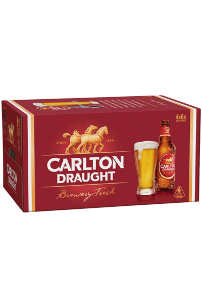 24 x Carlton Draught Beer Bottle