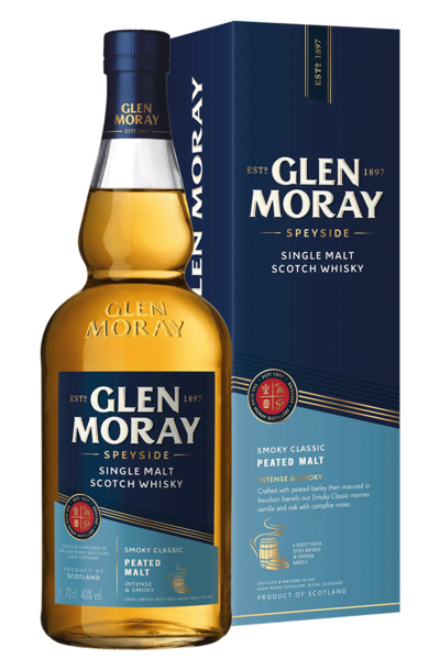 Glen Moray Peated Single Malt 700ml Bottle with Gift Box