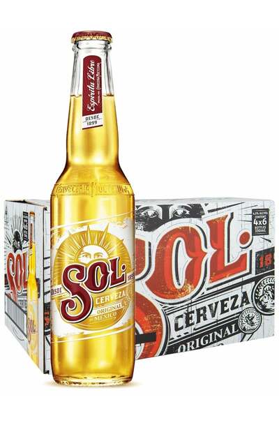 Sol Beer Bottle with Case
