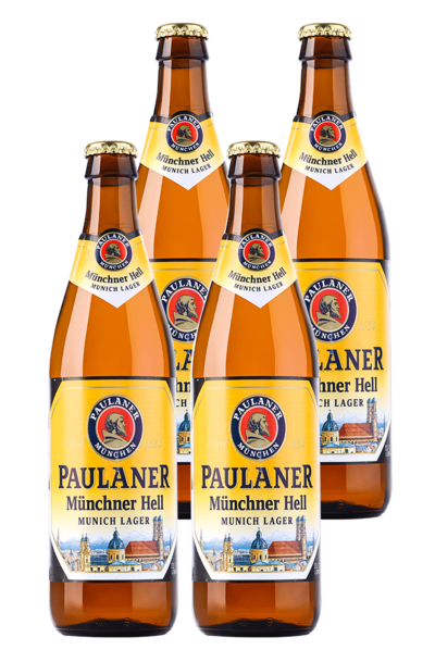 4 x Paulaner Munchner Hell Beer Bottle Pack 500ml