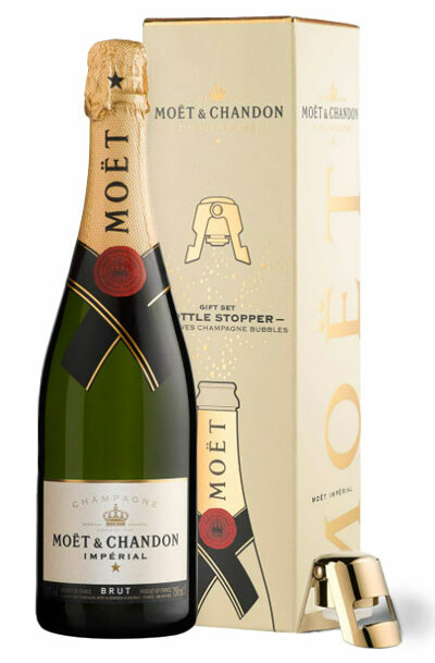 Moet & Chandon Imperial Brut 750ml Bottle Giftset with Bottle Stopper