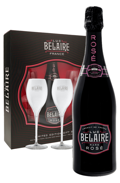 Luc Belaire Rare Rose 750ml Giftset with 2 Glasses