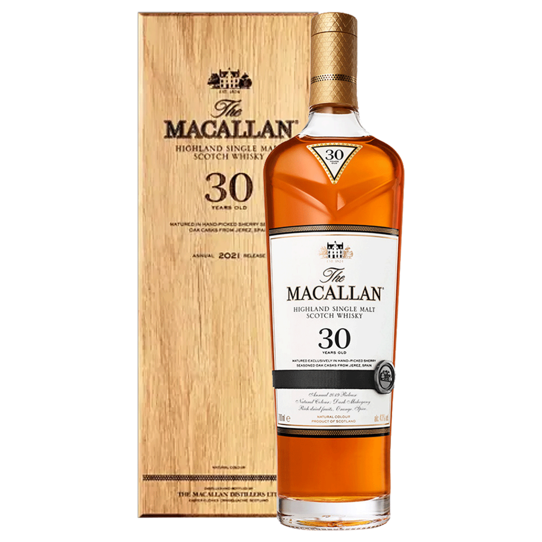 ウイスキー The Macallan 30 Years Old 2021 Release Buy Macallan 30 Years Single Malt Sherry Cask 2021 Release 700ml w