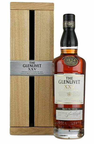 Glenlivet 25 Year Single Malt 700ml Bottle w/Gift Box