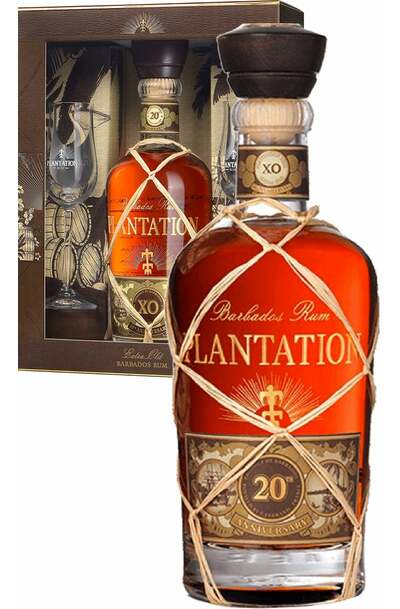Plantation XO 20th Anniversary Rum 700ml Bottle Gift Pack with 2 Glasses
