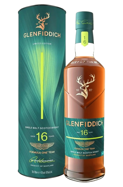 Glenfiddich & Aston Martin Formula One Team 16 Years Old Limited Edition Release No.2 700ml Bottle with Gift Box