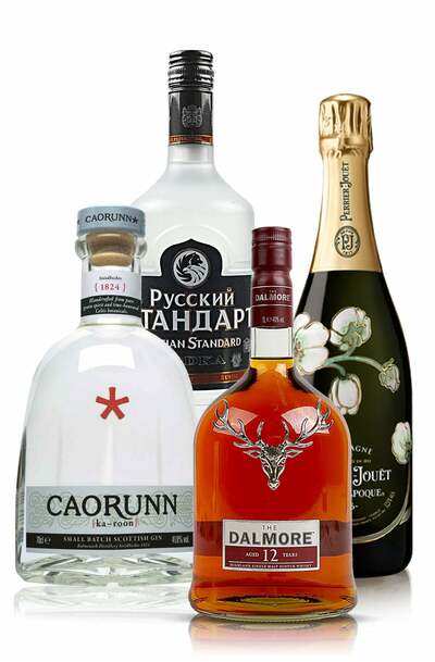 Russian Standard Original
Dalmore 12 Year w/Gift Box
Caorunn Gin
Perrier Jouet Belle Epoque