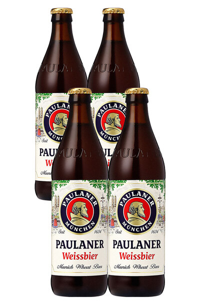 4 x Paulaner Weissbier Beer Bottle 500ml