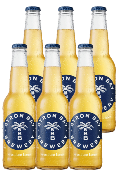 6 x Byron Bay Brewery Premium Lager Bottle 330ml