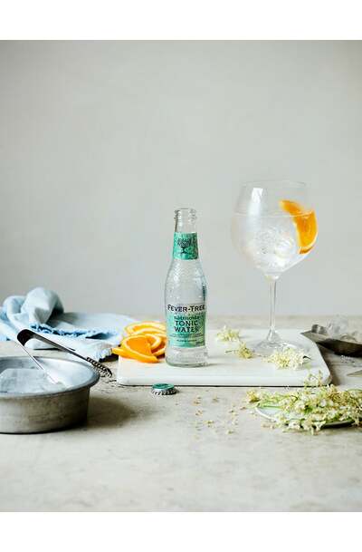 x 24 Fever-Tree Elderflower Tonic Water Bottle Case 200ml