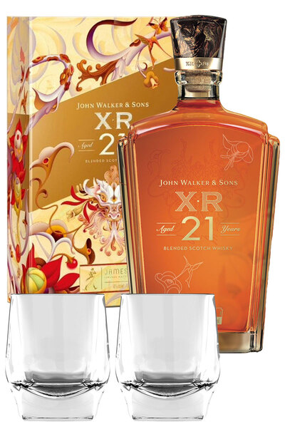 John Walker & Sons XR 21 Lunar New Year 2024 Limited Edition 750ml Gift Set with 2 Glasses