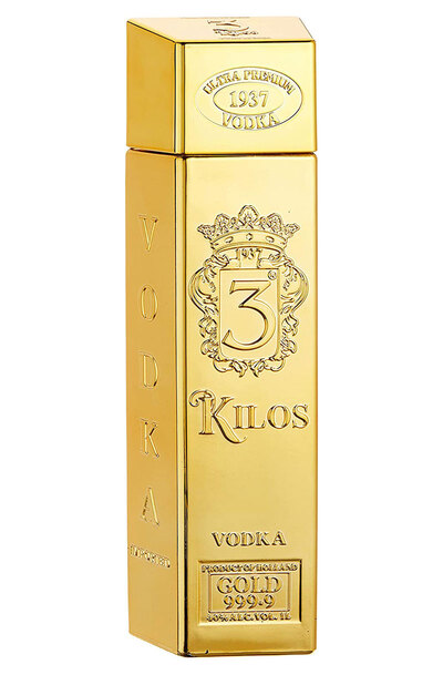 3 Kilos Gold 999.9 Vodka 1L Bottle