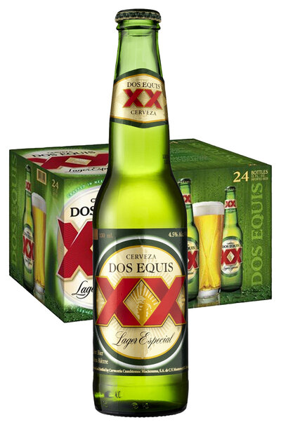 24 x Dos Equis XX Lager Especial Beer Bottle Case 330ml