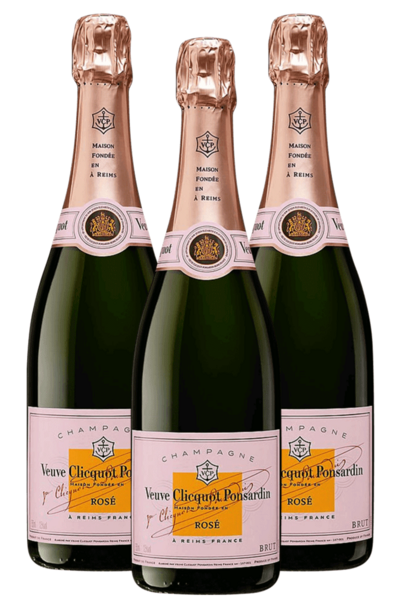 3 x Veuve Clicquot Rose 750ml