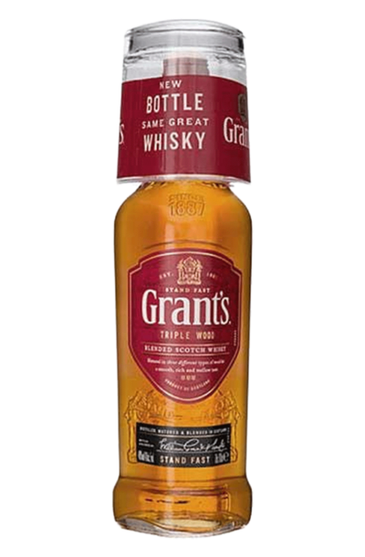 Grants Triple Wood 1L Bottle with Glass