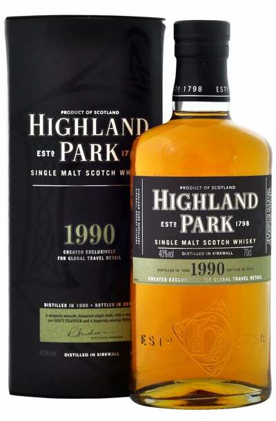 Highland Park 1990 Bottle and Box