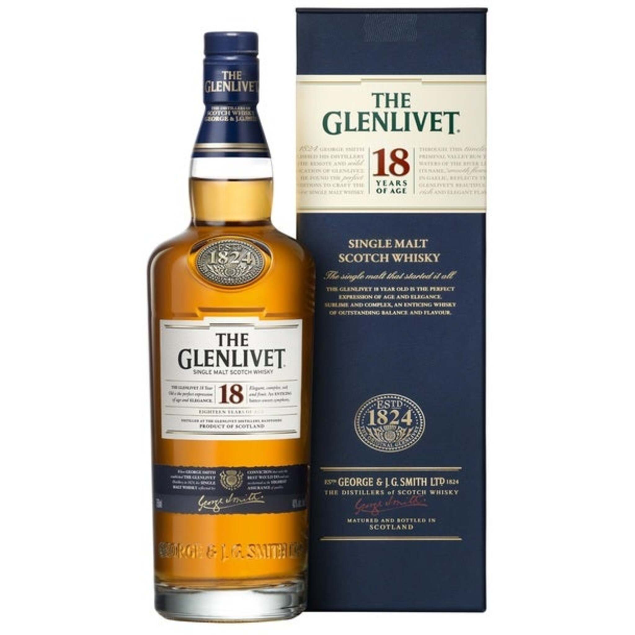 Buy Glenlivet 18 Year Single Malt 1L w/Gift Box at the best price