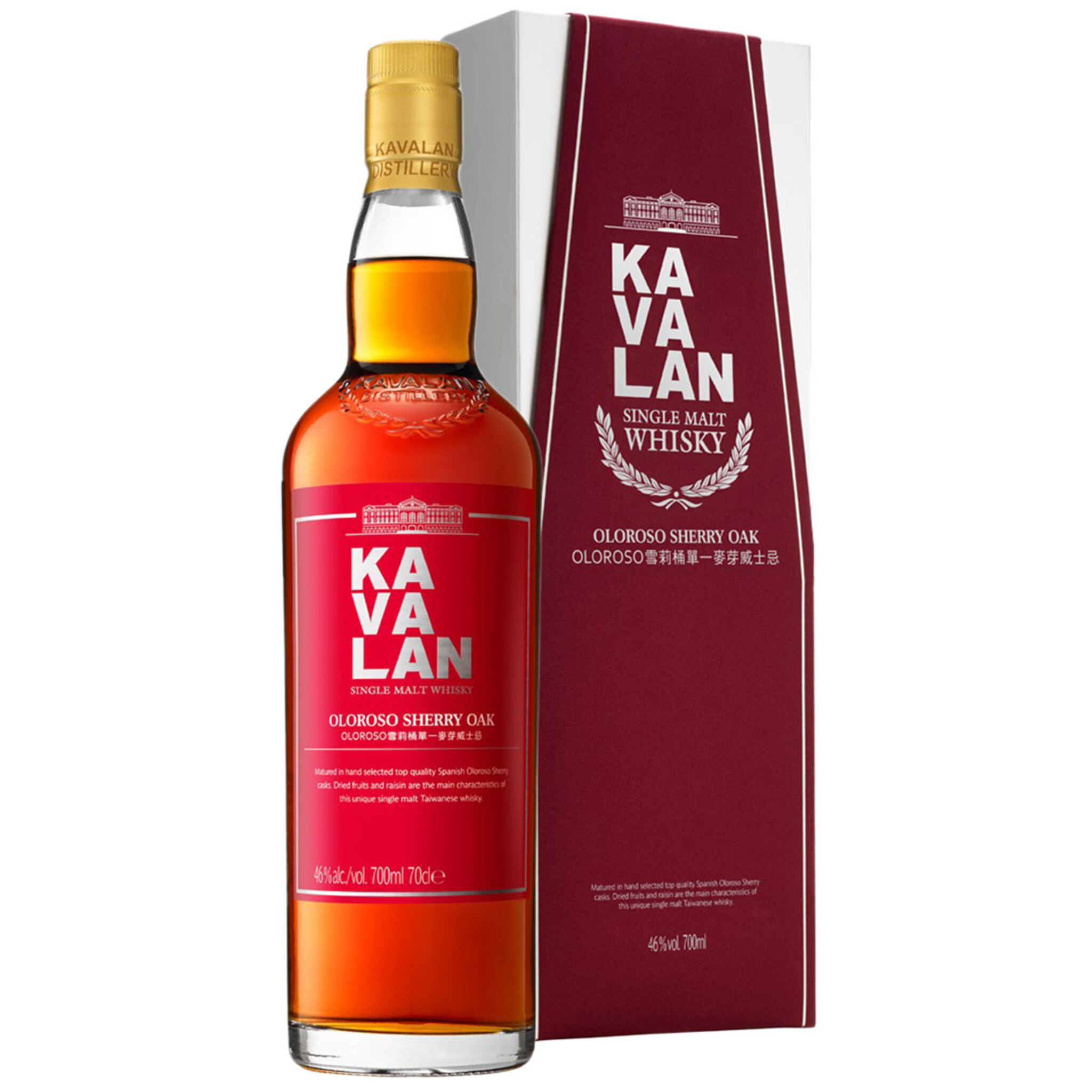 Buy Kavalan Oloroso Sherry Oak 700ml w/Gift Box at the best price