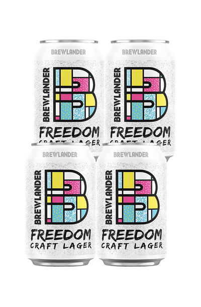 4 x Brewlander Freedom Lager Cans Pack 330ml