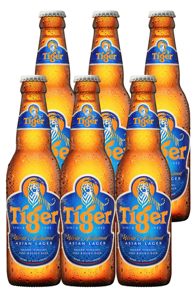 6 x Tiger Beer Bottles Pack 325ml