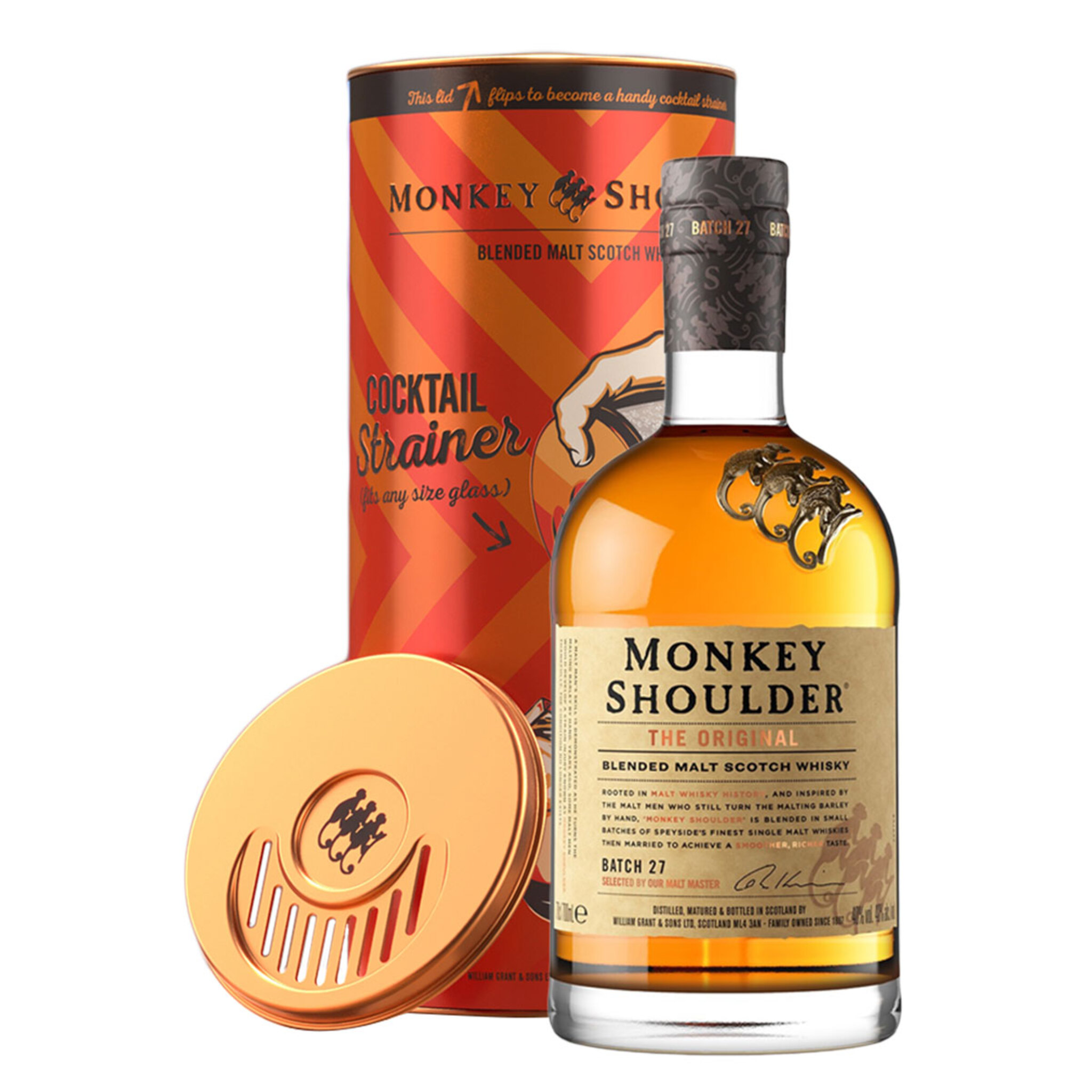 MONKEY SHOULDER ノベルティグッズセット Buy Monkey Shoulder 700ml Giftset with Strainer Tin at the best