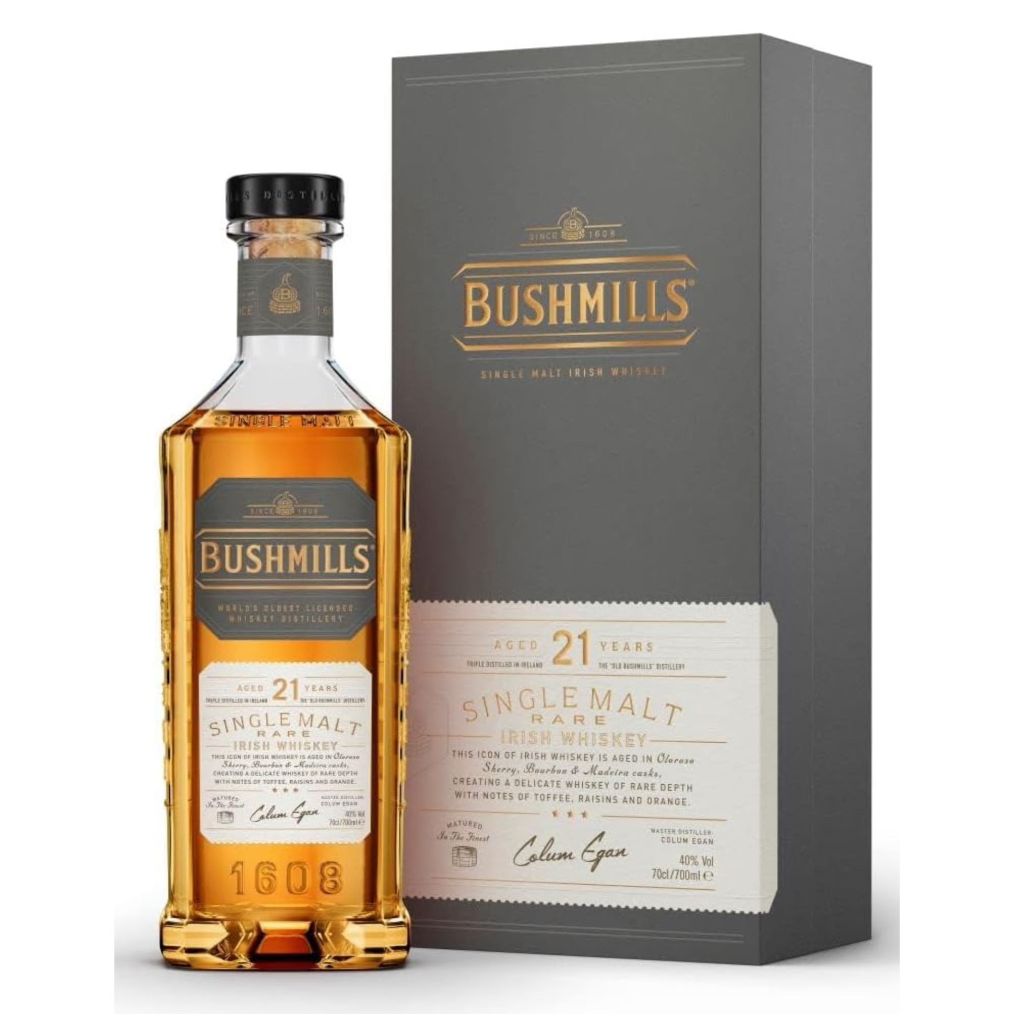 ウイスキー Bushmills 21 Years Single Malt Irish Buy Bushmills 21 Year 700ml w/Gift Box at the best price - Paneco
