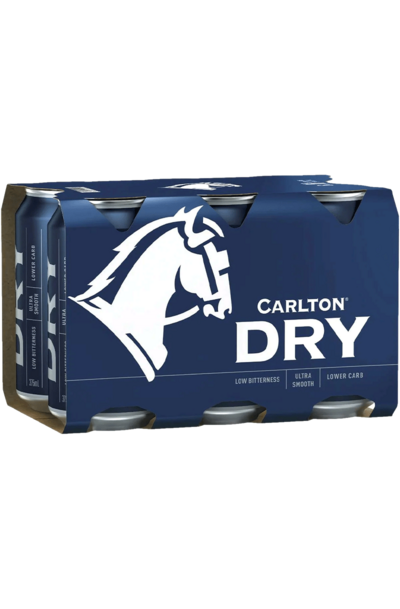 6 x Carlton Dry Beer Can 375ml