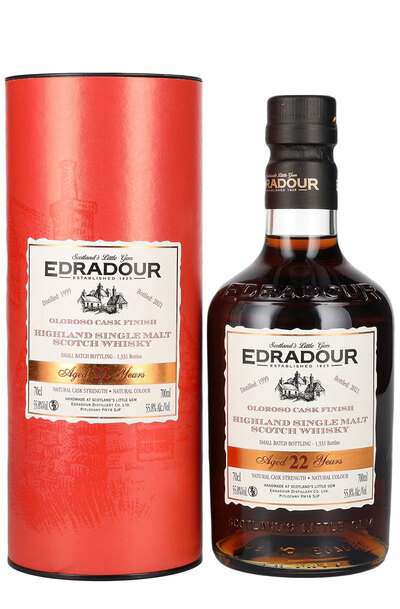 Edradour 22 Years 1999 Oloroso Cask Finish 700ml Bottle with Gift Box