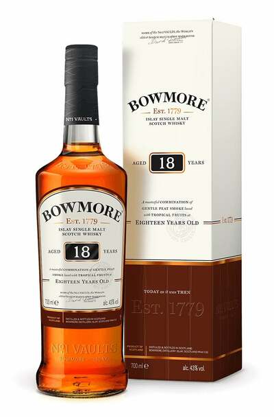 Bowmore 18 Year 700ml Bottle and Box