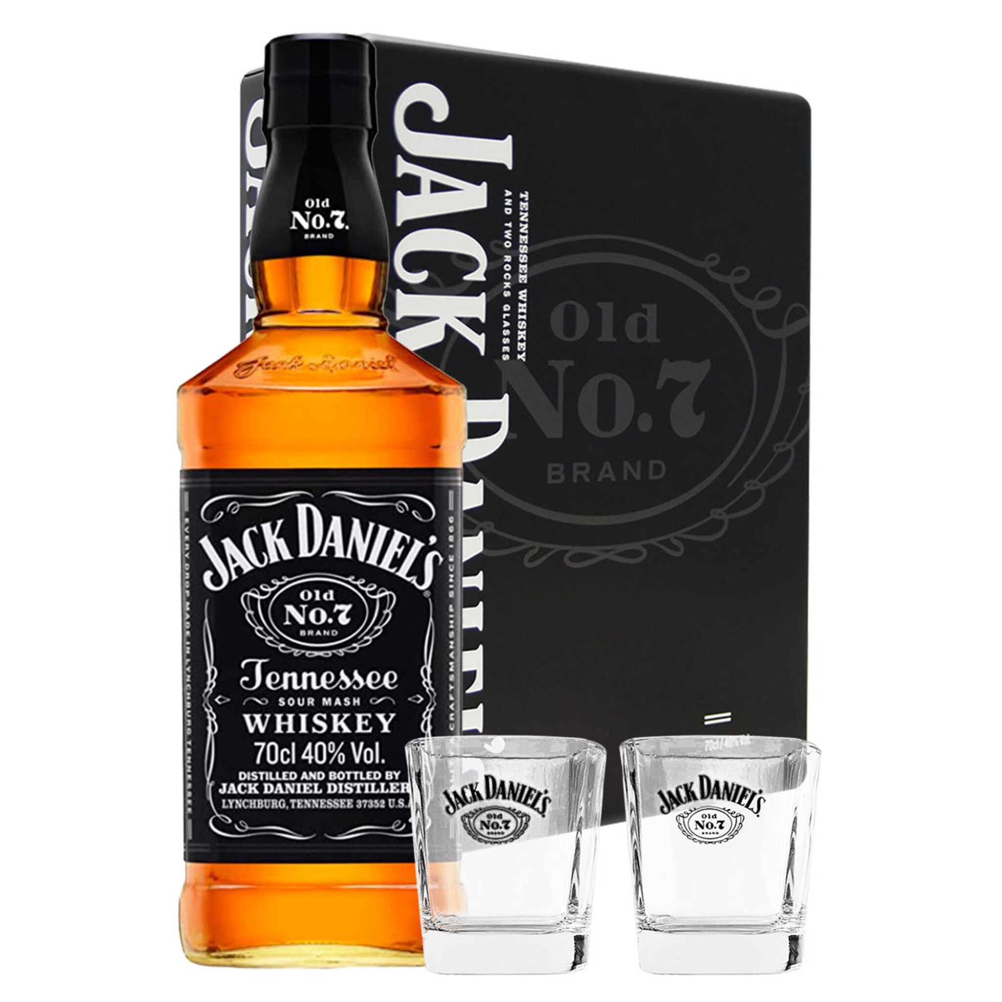 Buy Jack Daniels Old No. 7 Tennessee Whiskey 700ml Gift Set w/ 2