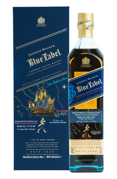 Johnnie Walker Blue Label Singapore's 61st National Day Marine Collector's Edition 750ml w/Gift Box