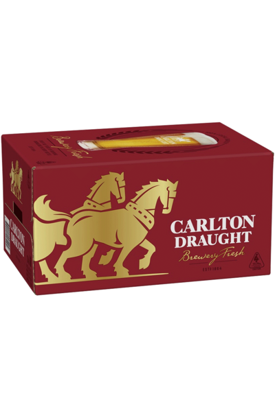 24 x Carlton Draught Beer Can 375ml