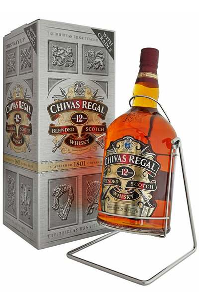 Chivas Regal 12 Year 4.5L and Cradle bottle with box