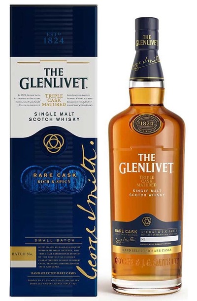 Glenlivet Triple Cask Matured Rare Cask Single Malt 1L Bottle w/Gift Box