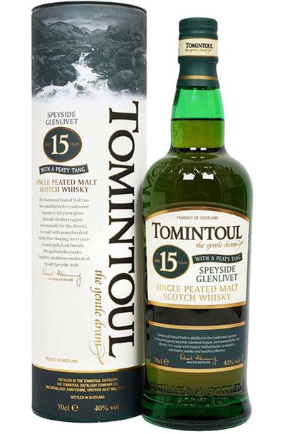 Tomintoul 15 Year Peaty Tang 700ml Bottle w/Gift Box