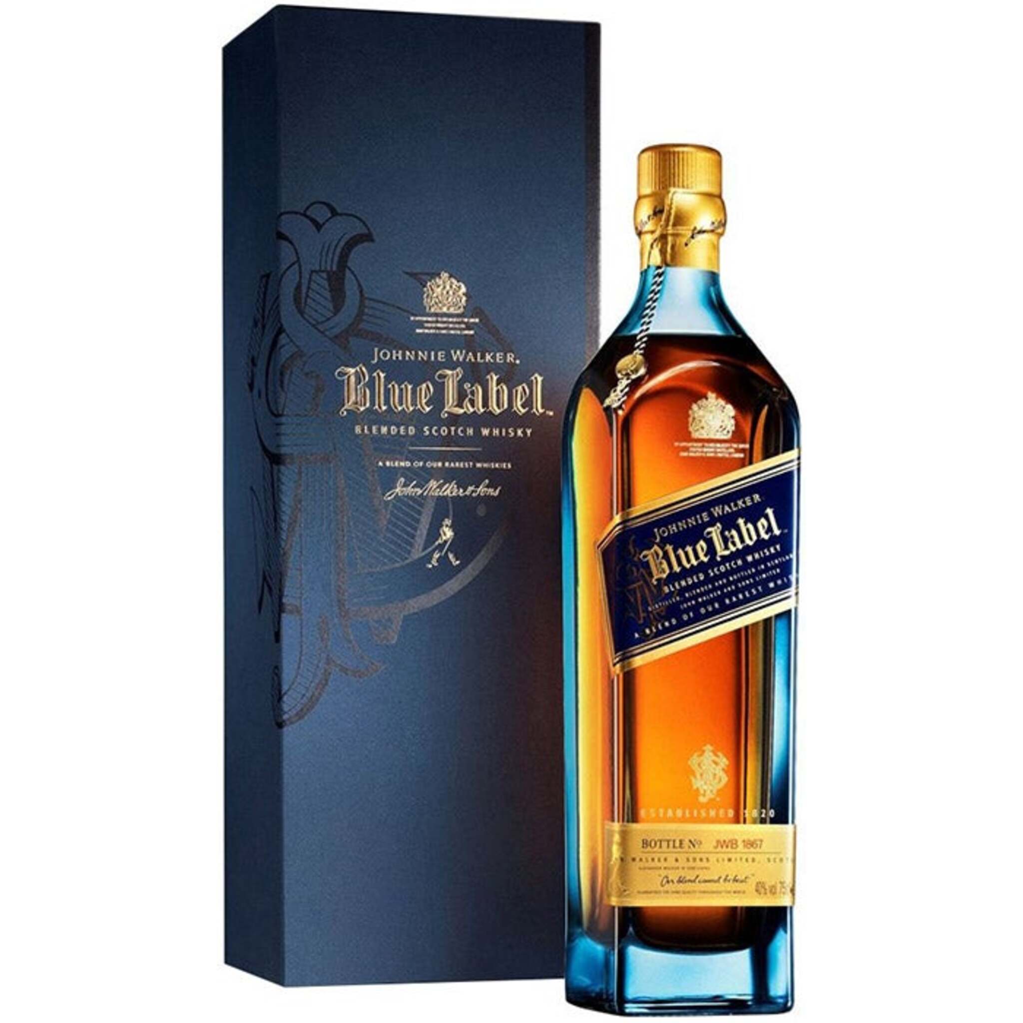 Buy Johnnie Walker Blue Label 750ml w/ Gift Box at the best price