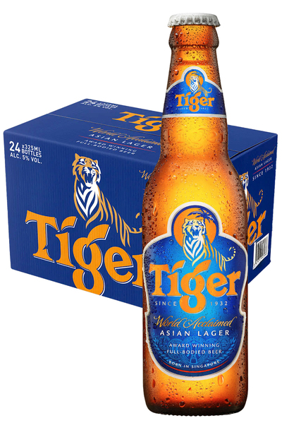 24 x Tiger Beer Bottles Case 325ml