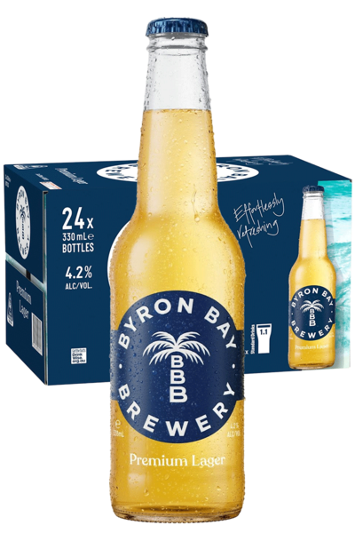 24 x Byron Bay Brewery Premium Lager Bottle 330ml