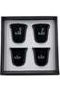 Double Wall Coffee Cup 4 Set - Black