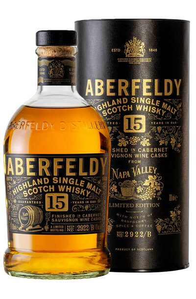 Aberfeldy 15 Year Napa Vally Red Wine Cask Limited Edition Single Malt 700ml with Gift Box