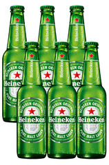 6 x Heineken Beer Bottle Pack 355ml