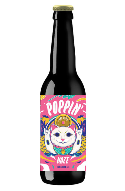 Rye & Pint Poppin' Haze IPA Bottle 330ml
