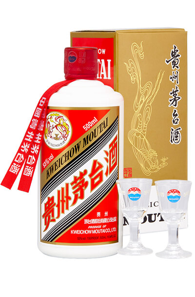 Kweichow Moutai Flying Fairy Baijiu 500ml Bottle Giftset with 2 Glasses
