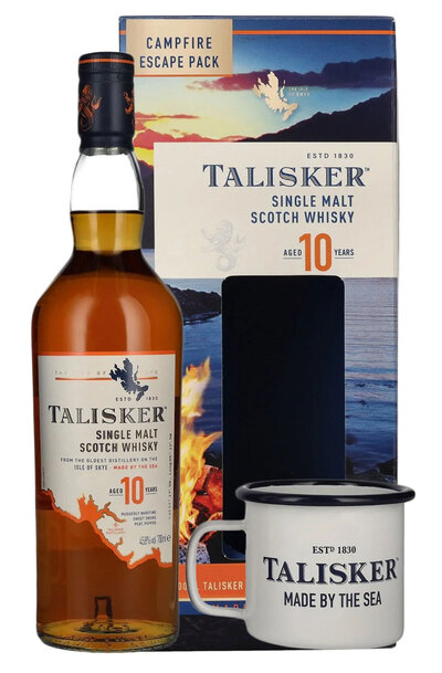 Talisker 10 Years Single Malt 700ml Bottle Gift Set with Mug