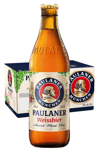 24 x Paulaner Weissbier Beer Bottle Case 330ml